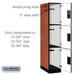 Salsbury 15" Wide Triple Tier Designer Wood Locker - 1 Wide - 6 Feet High - 24 Inches Deep - Cherry - Hasps - Sweatfully