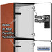 Salsbury 15" Wide Triple Tier Designer Wood Locker - 1 Wide - 6 Feet High - 24 Inches Deep - Cherry - Hasps - Sweatfully