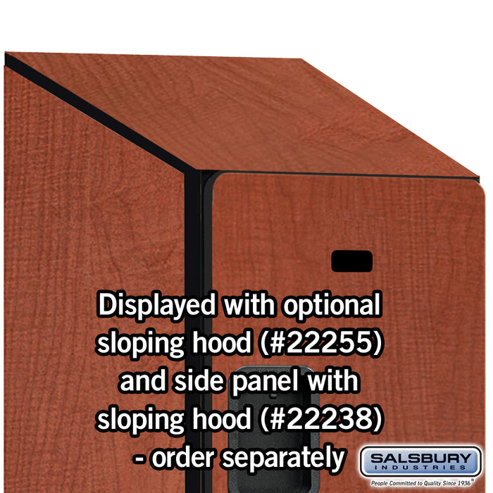 Salsbury 15" Wide Triple Tier Designer Wood Locker - 1 Wide - 6 Feet High - 24 Inches Deep - Cherry - Hasps - Sweatfully