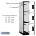 Salsbury 15" Wide Triple Tier Designer Wood Locker - 1 Wide - 6 Feet High - 24 Inches Deep - Gray - Black Electronic Locks - Sweatfully