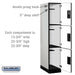 Salsbury 15" Wide Triple Tier Designer Wood Locker - 1 Wide - 6 Feet High - 24 Inches Deep - Gray - Hasps - Sweatfully
