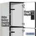 Salsbury 15" Wide Triple Tier Designer Wood Locker - 1 Wide - 6 Feet High - 24 Inches Deep - Gray - Hasps - Sweatfully