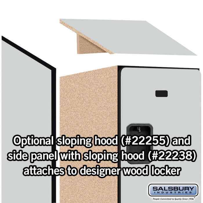 Salsbury 15" Wide Triple Tier Designer Wood Locker - 1 Wide - 6 Feet High - 24 Inches Deep - Gray - Hasps - Sweatfully
