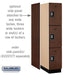 Salsbury 15" Wide Triple Tier Designer Wood Locker - 1 Wide - 6 Feet High - 24 Inches Deep - Mahogany - Silver Resettable Combination Locks - Sweatfully
