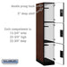 Salsbury 15" Wide Triple Tier Designer Wood Locker - 1 Wide - 6 Feet High - 24 Inches Deep - Mahogany - Hasps - Sweatfully