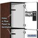 Salsbury 15" Wide Triple Tier Designer Wood Locker - 1 Wide - 6 Feet High - 24 Inches Deep - Mahogany - Hasps - Sweatfully