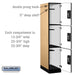 Salsbury 15" Wide Triple Tier Designer Wood Locker - 1 Wide - 6 Feet High - 24 Inches Deep - Maple - Black Resettable Combination Locks - Sweatfully
