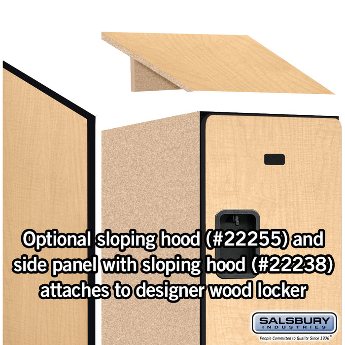 Salsbury 15" Wide Triple Tier Designer Wood Locker - 1 Wide - 6 Feet High - 24 Inches Deep - Maple - Hasps - Sweatfully