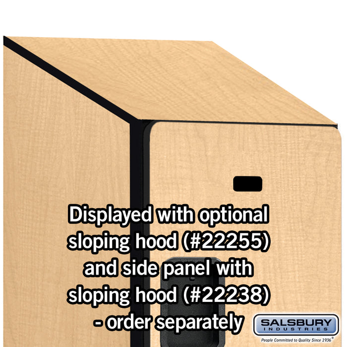 Salsbury 15" Wide Triple Tier Designer Wood Locker - 1 Wide - 6 Feet High - 24 Inches Deep - Maple - Hasps - Sweatfully