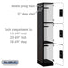 Salsbury 15" Wide Triple Tier Designer Wood Locker - 1 Wide - 6 Feet High - 18 Inches Deep - Black - Black Electronic Locks - Sweatfully