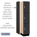 Salsbury 15" Wide Triple Tier Designer Wood Locker - 1 Wide - 6 Feet High - 18 Inches Deep - Black - Silver Electronic Locks - Sweatfully