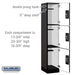 Salsbury 15" Wide Triple Tier Designer Wood Locker - 1 Wide - 6 Feet High - 18 Inches Deep - Black - Silver Resettable Combination Locks - Sweatfully