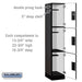 Salsbury 15" Wide Triple Tier Designer Wood Locker - 1 Wide - 6 Feet High - 18 Inches Deep - Black - Hasps - Sweatfully