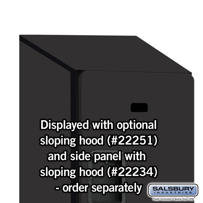 Salsbury 15" Wide Triple Tier Designer Wood Locker - 1 Wide - 6 Feet High - 18 Inches Deep - Black - Hasps - Sweatfully