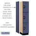 Salsbury 15" Wide Triple Tier Designer Wood Locker - 1 Wide - 6 Feet High - 18 Inches Deep - Blue - Silver Resettable Combination Locks - Sweatfully