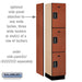 Salsbury 15" Wide Triple Tier Designer Wood Locker - 1 Wide - 6 Feet High - 18 Inches Deep - Cherry - Black Electronic Locks - Sweatfully