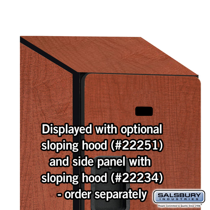 Salsbury 15" Wide Triple Tier Designer Wood Locker - 1 Wide - 6 Feet High - 18 Inches Deep - Cherry - Hasps - Sweatfully