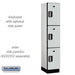 Salsbury 15" Wide Triple Tier Designer Wood Locker - 1 Wide - 6 Feet High - 18 Inches Deep - Gray - Silver Electronic Locks - Sweatfully