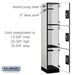 Salsbury 15" Wide Triple Tier Designer Wood Locker - 1 Wide - 6 Feet High - 18 Inches Deep - Gray - Silver Resettable Combination Locks - Sweatfully