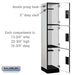Salsbury 15" Wide Triple Tier Designer Wood Locker - 1 Wide - 6 Feet High - 18 Inches Deep - Gray - Hasps - Sweatfully