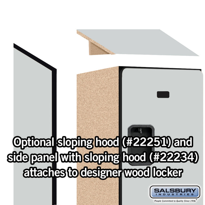 Salsbury 15" Wide Triple Tier Designer Wood Locker - 1 Wide - 6 Feet High - 18 Inches Deep - Gray - Hasps - Sweatfully
