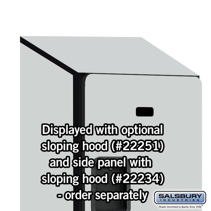 Salsbury 15" Wide Triple Tier Designer Wood Locker - 1 Wide - 6 Feet High - 18 Inches Deep - Gray - Hasps - Sweatfully