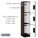 Salsbury 15" Wide Triple Tier Designer Wood Locker - 1 Wide - 6 Feet High - 18 Inches Deep - Mahogany - Black Electronic Locks - Sweatfully
