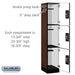 Salsbury 15" Wide Triple Tier Designer Wood Locker - 1 Wide - 6 Feet High - 18 Inches Deep - Mahogany - Black Resettable Combination Locks - Sweatfully