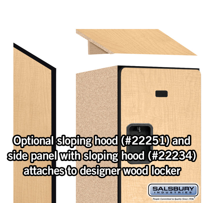 Salsbury 15" Wide Triple Tier Designer Wood Locker - 1 Wide - 6 Feet High - 18 Inches Deep - Maple - Hasps - Sweatfully