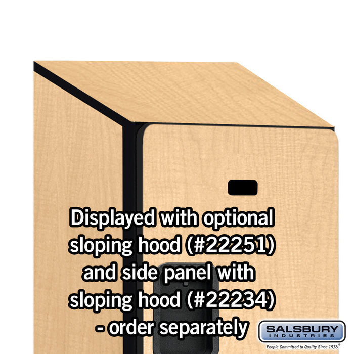 Salsbury 15" Wide Triple Tier Designer Wood Locker - 1 Wide - 6 Feet High - 18 Inches Deep - Maple - Hasps - Sweatfully