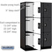 Salsbury 15" Wide Triple Tier Designer Wood Locker - 3 Wide - 6 Feet High - 21 Inches Deep - Black - Silver Resettable Combination Locks - Sweatfully