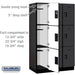 Salsbury 15" Wide Triple Tier Designer Wood Locker - 3 Wide - 6 Feet High - 21 Inches Deep - Black - Hasps - Sweatfully