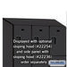 Salsbury 15" Wide Triple Tier Designer Wood Locker - 3 Wide - 6 Feet High - 21 Inches Deep - Black - Hasps - Sweatfully