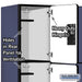Salsbury 15" Wide Triple Tier Designer Wood Locker - 3 Wide - 6 Feet High - 21 Inches Deep - Blue - Hasps - Sweatfully