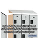 Salsbury 15" Wide Triple Tier Designer Wood Locker - 3 Wide - 6 Feet High - 21 Inches Deep - Gray - Hasps - Sweatfully
