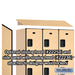 Salsbury 15" Wide Triple Tier Designer Wood Locker - 3 Wide - 6 Feet High - 21 Inches Deep - Maple - Hasps - Sweatfully