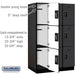 Salsbury 15" Wide Triple Tier Designer Wood Locker - 3 Wide - 6 Feet High - 24 Inches Deep - Black - Black Resettable Combination Locks - Sweatfully
