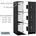 Salsbury 15" Wide Triple Tier Designer Wood Locker - 3 Wide - 6 Feet High - 24 Inches Deep - Black - Silver Electronic Locks - Sweatfully