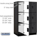Salsbury 15" Wide Triple Tier Designer Wood Locker - 3 Wide - 6 Feet High - 24 Inches Deep - Black - Hasps - Sweatfully