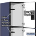 Salsbury 15" Wide Triple Tier Designer Wood Locker - 3 Wide - 6 Feet High - 24 Inches Deep - Blue - Hasps - Sweatfully