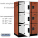 Salsbury 15" Wide Triple Tier Designer Wood Locker - 3 Wide - 6 Feet High - 24 Inches Deep - Cherry - Black Electronic Locks - Sweatfully
