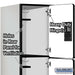 Salsbury 15" Wide Triple Tier Designer Wood Locker - 3 Wide - 6 Feet High - 24 Inches Deep - Gray - Hasps - Sweatfully