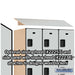 Salsbury 15" Wide Triple Tier Designer Wood Locker - 3 Wide - 6 Feet High - 24 Inches Deep - Gray - Hasps - Sweatfully