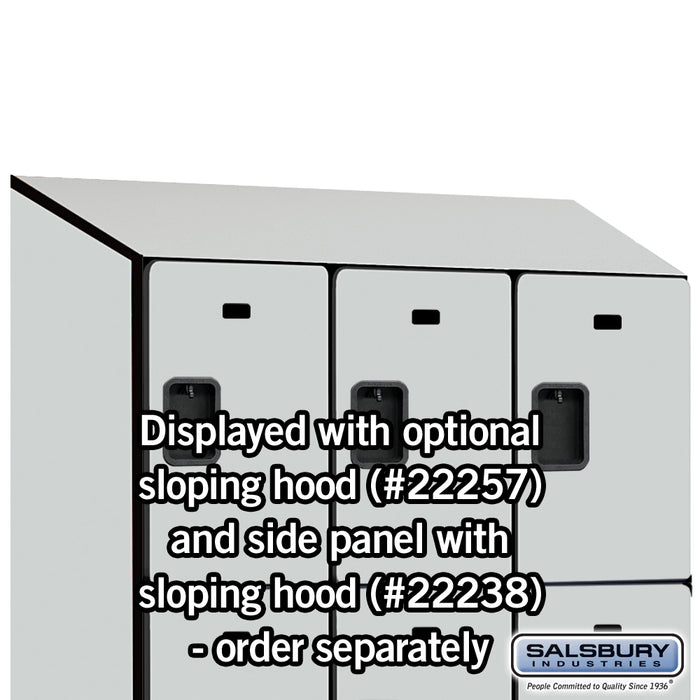 Salsbury 15" Wide Triple Tier Designer Wood Locker - 3 Wide - 6 Feet High - 24 Inches Deep - Gray - Hasps - Sweatfully