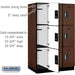 Salsbury 15" Wide Triple Tier Designer Wood Locker - 3 Wide - 6 Feet High - 24 Inches Deep - Mahogany - Silver Electronic Locks - Sweatfully