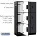 Salsbury 15" Wide Triple Tier Designer Wood Locker - 3 Wide - 6 Feet High - 18 Inches Deep - Black - Black Electronic Locks - Sweatfully