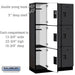 Salsbury 15" Wide Triple Tier Designer Wood Locker - 3 Wide - 6 Feet High - 18 Inches Deep - Black - Hasps - Sweatfully