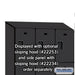Salsbury 15" Wide Triple Tier Designer Wood Locker - 3 Wide - 6 Feet High - 18 Inches Deep - Black - Hasps - Sweatfully