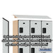 Salsbury 15" Wide Triple Tier Designer Wood Locker - 3 Wide - 6 Feet High - 18 Inches Deep - Gray - Hasps - Sweatfully