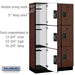 Salsbury 15" Wide Triple Tier Designer Wood Locker - 3 Wide - 6 Feet High - 18 Inches Deep - Mahogany - Black Resettable Combination Locks - Sweatfully